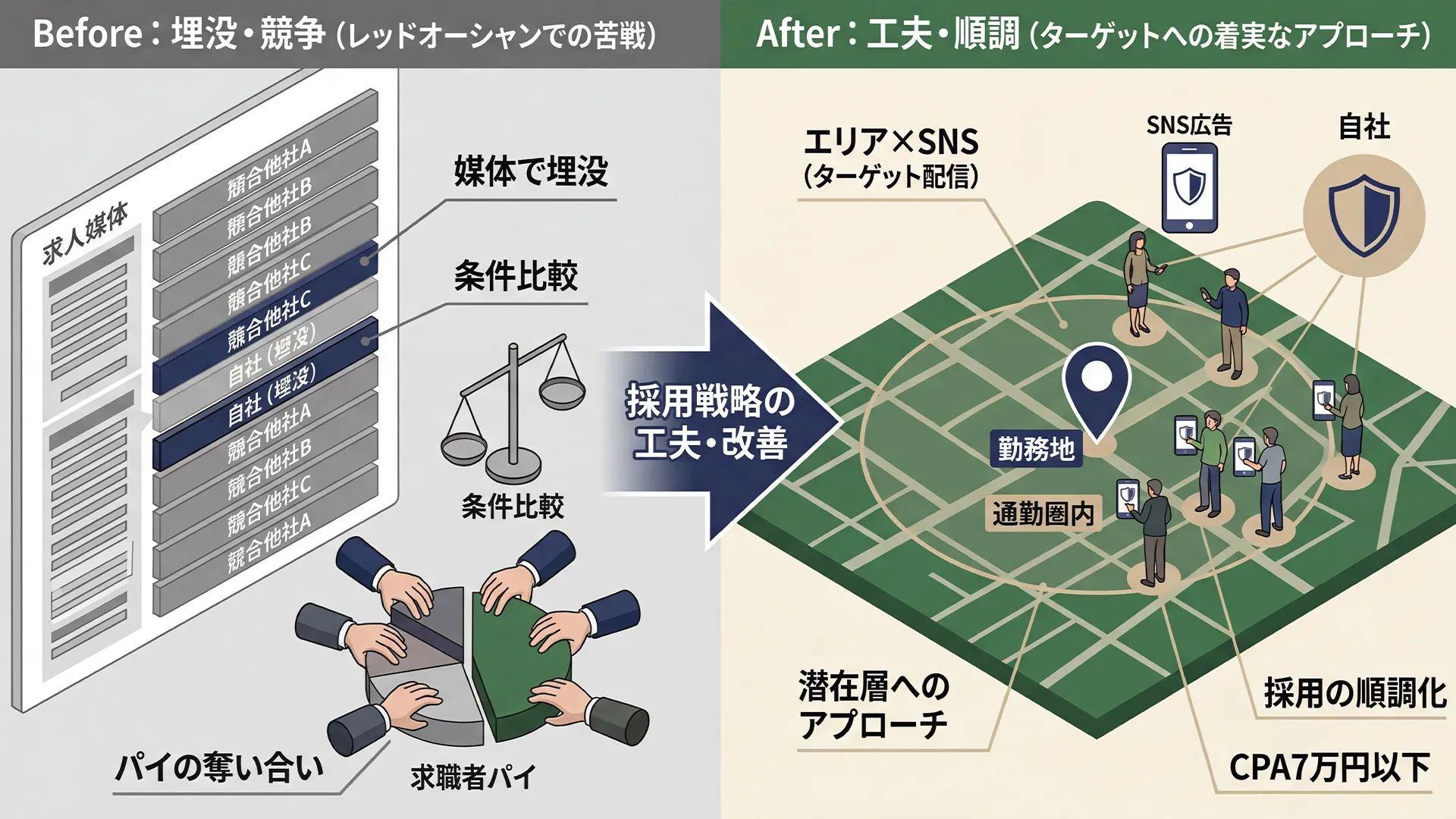 警備業のSNS広告とHP制作と人材採用を実施したノーサイドの事例紹介