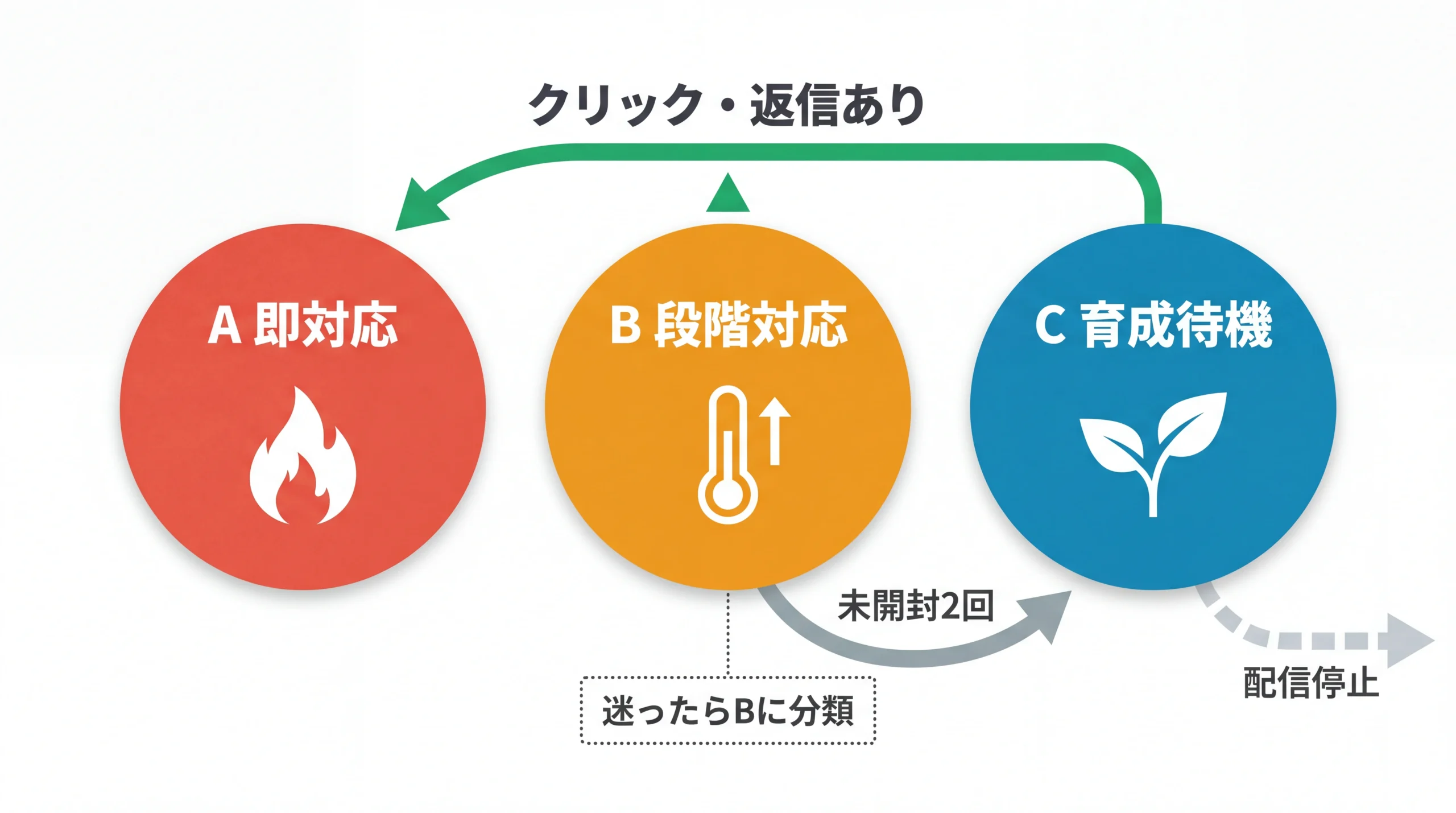 リードグループ間の格上げ・格下げフロー図