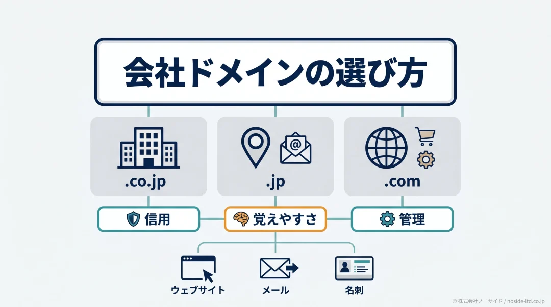 会社ドメインの選び方