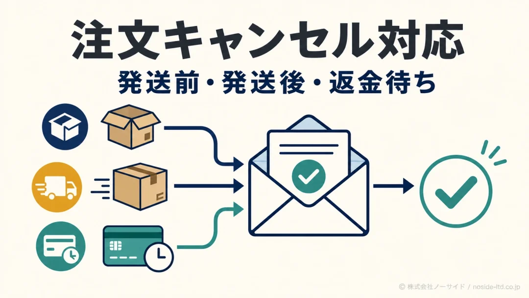 注文状態別の返信判断図