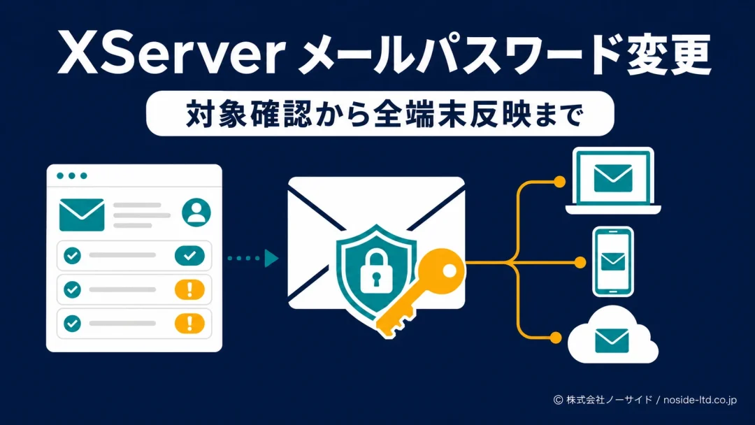 XServerメール変更の全端末反映図
